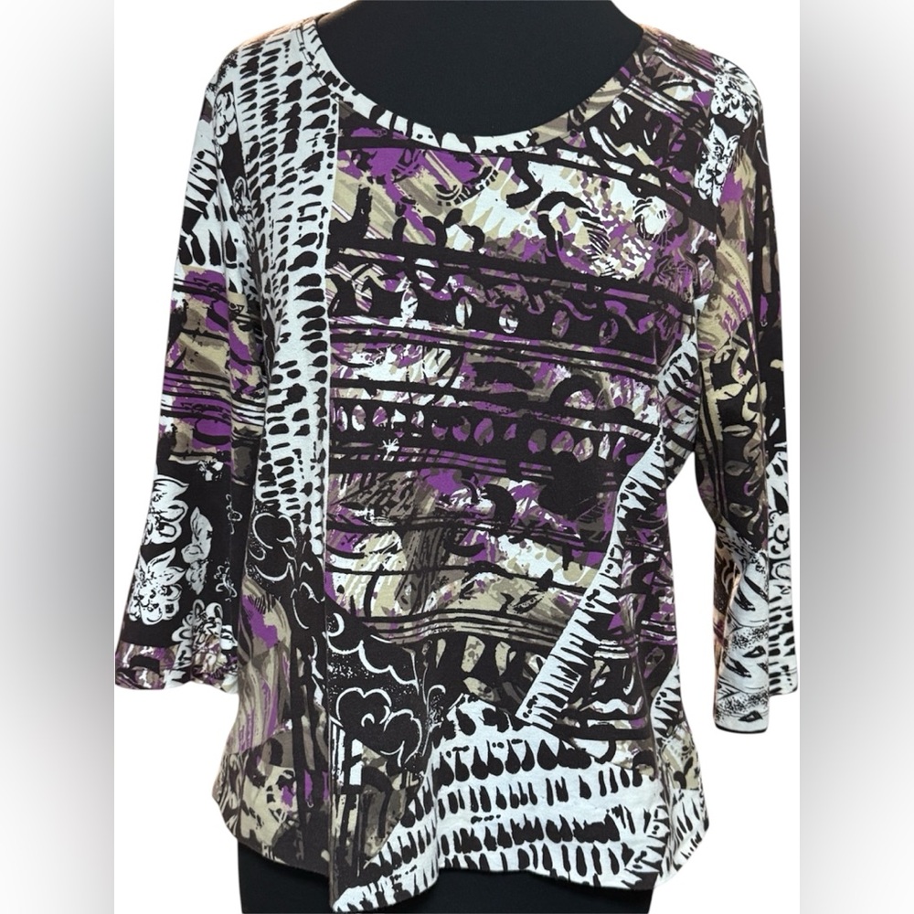 🛍️ Christopher & Banks Abstract Print Top – Size L